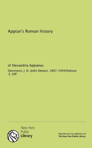 Beispielbild fr Appian's Roman history zum Verkauf von Books From California