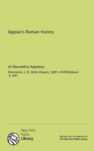 Imagen de archivo de Appian's Roman history a la venta por Books From California