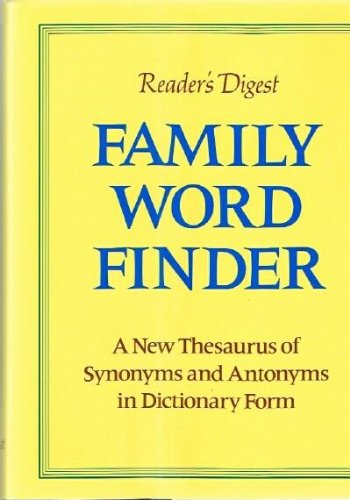 Stock image for READER'S DIGEST FAMILY WORD FINDER for sale by Better World Books