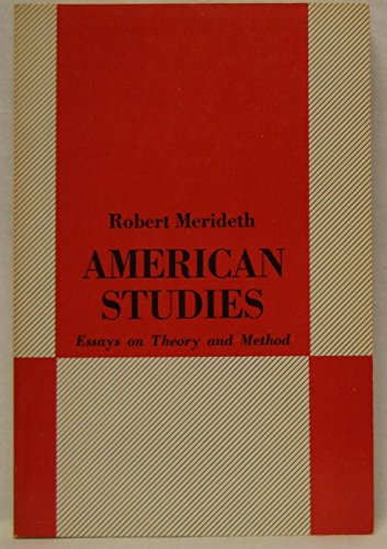 Imagen de archivo de American Studies Essays on Theory and Method a la venta por Mythos Center Books