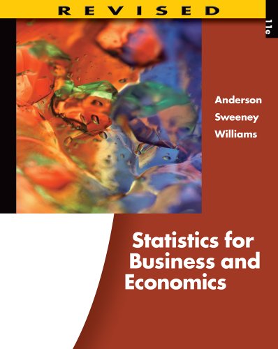 Bundle: Statistics for Business and Economics, Revised (with Printed Access Card), 11th + CengageNOW on Blackboard Printed Access Card (9781133012955) by Anderson, David R.; Sweeney, Dennis J.; Williams, Thomas A.