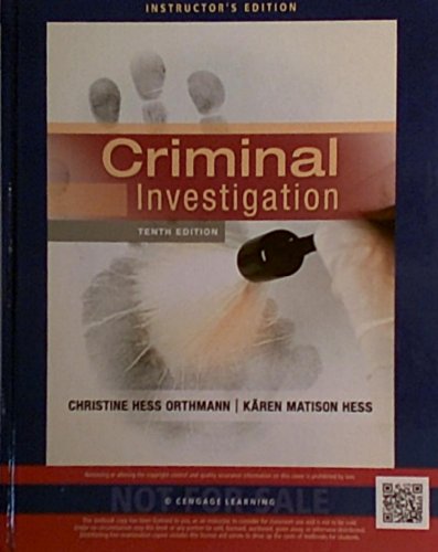 9781133018940: Criminal Investigations - Instructors Edition