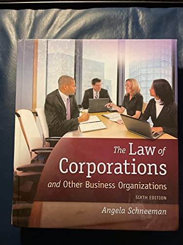 Imagen de archivo de The Law of Corporations and Other Business Organizations a la venta por BooksRun