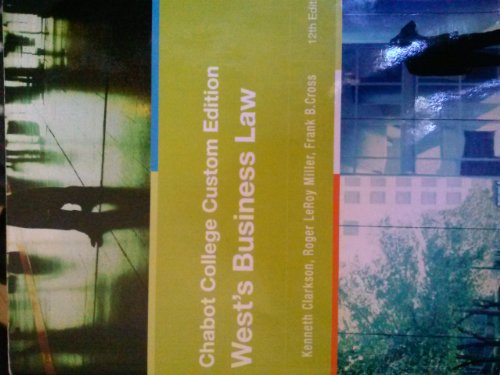 Stock image for West's Business Law :Chabot College, 12th Edition for sale by HPB-Red