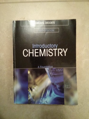 Imagen de archivo de Introductory Chemistry (A Foundation) a la venta por HPB-Red