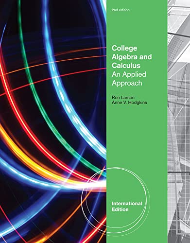 9781133105183: College Algebra and Calculus: An Applied Approach, International Edition