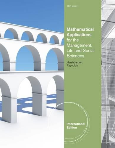 Stock image for Mathematical Applications For The Management Life And Social Sciences 10Ed (Ie) (Pb 2013) for sale by Basi6 International