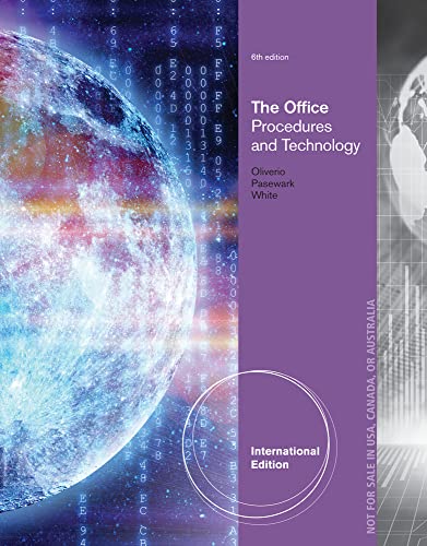 9781133110880: The Office: Procedures and Technology. by Mary Ellen Oliverio, Bonnie R. White, William R. Pasewark