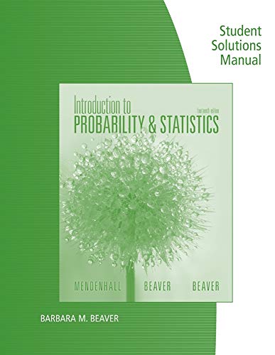 Beispielbild fr Student Solutions Manual to accompany Introduction to Probability and Statistics zum Verkauf von Revaluation Books