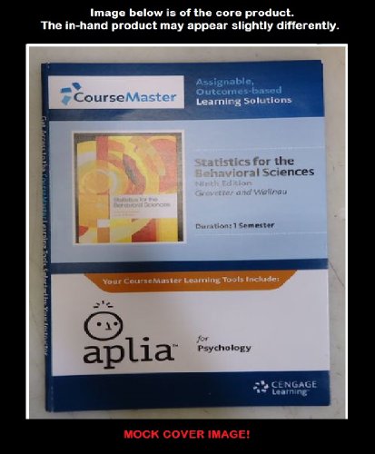 Aplia, 1 term Printed Access Card for Gravetter/Wallnau's Statistics for the Behavioral Sciences, 9th (9781133142393) by Frederick J. Gravetter; Larry B. Wallnau