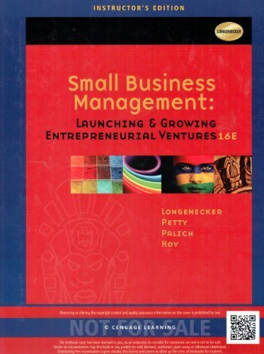 9781133187769: Small Business Management Launching & Growing Entreprenurial Venture 16 editin Instructor's Edition