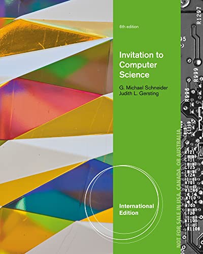 Imagen de archivo de Invitation to Computer Science, International Edition a la venta por Books Unplugged