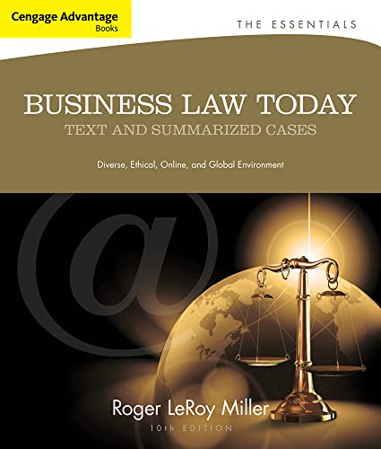 9781133191353: Cengage Advantage Books: Business Law Today, The Essentials: Text and Summarized Cases