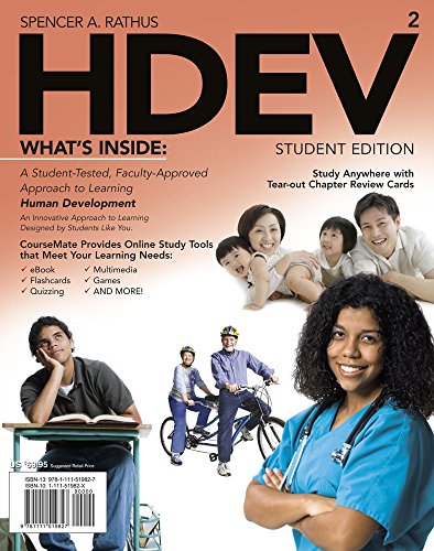 Bundle: HDEV (with Psychology CourseMate with eBook Printed Access Card), 2nd + Careers in Developmental Psychology Module (9781133222354) by Rathus, Spencer A.