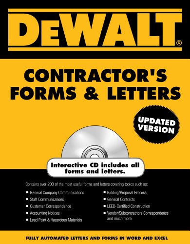 DEWALT Contractor's Forms & Letters (9781133277651) by Rosenberg, Paul