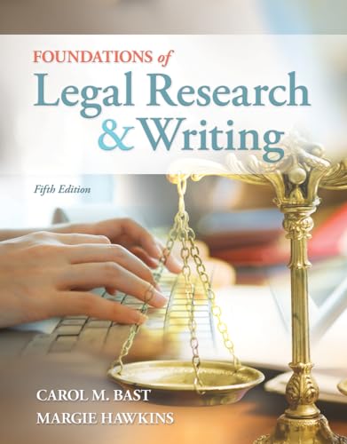 Imagen de archivo de Foundations of Legal Research and Writing a la venta por Friends of Johnson County Library