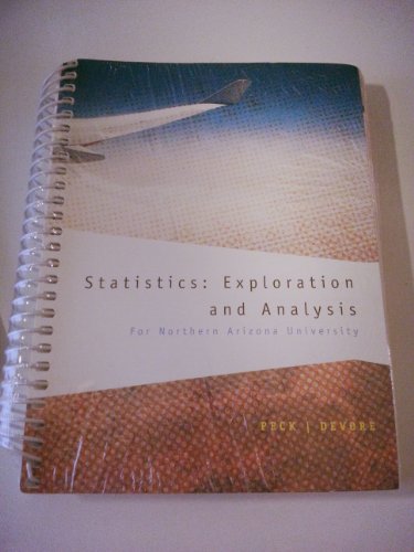 Imagen de archivo de Statistics : Exploration and Analysis for Northern Arizona University a la venta por HPB-Red