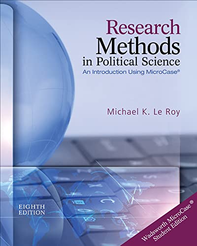 Imagen de archivo de Research Methods in Political Science: An Introduction Using MicroCase a la venta por ThriftBooks-Dallas