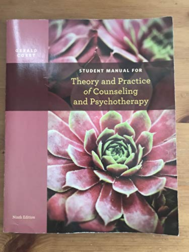 Imagen de archivo de Student Manual for Theory and Practice of Counseling and Psychotherapy a la venta por Better World Books