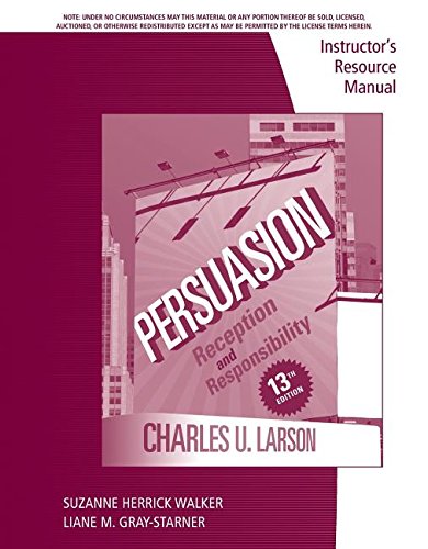 Irm Persuasion Recpt Respn 13e (9781133310136) by Larson