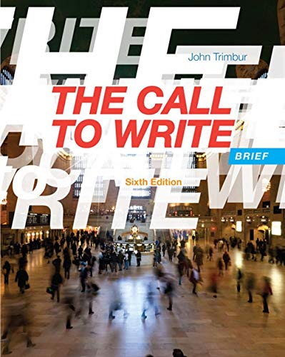 Imagen de archivo de The Call to Write, Brief a la venta por Better World Books