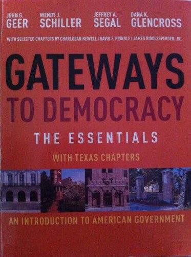 Imagen de archivo de Gateways to Democracy: The Essentials with Texas Chapters (An Introduction to American Government) a la venta por HPB-Red