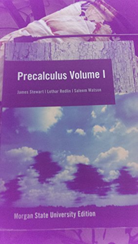 Beispielbild fr Precalculus Volume 1 (Custom Morgan State University Edition) zum Verkauf von BookHolders