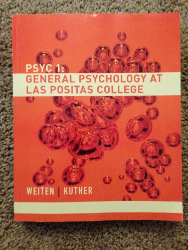 Stock image for Psyc 1: General Psychology At Las Positas College for sale by HPB-Red