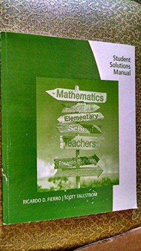 Stock image for Mathematics for Elementary School Teachers for sale by Books Unplugged