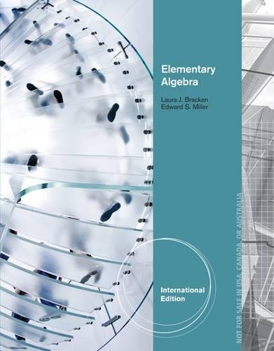 Stock image for 1/E, ISE for Elementary Algebra for sale by SMASS Sellers