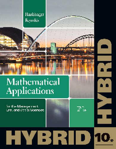 Beispielbild fr Mathematical Applications for the Management, Life, and Social Sciences zum Verkauf von Irish Booksellers
