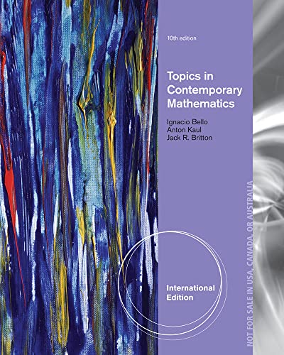 Stock image for Topics In Contemporary Mathematics 10Ed (Ie) (Pb 2014) for sale by Kanic Books