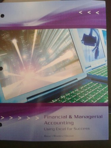 Beispielbild fr Financial & Managerial Accounting Using Excel for Success zum Verkauf von The Book Cellar, LLC