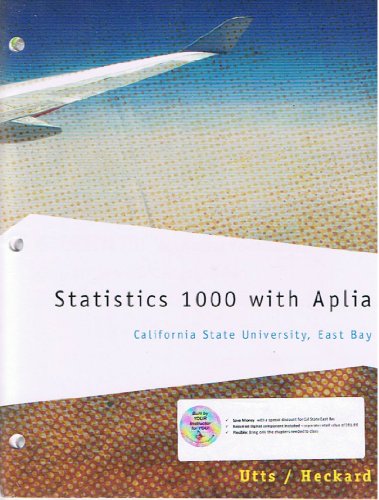 Imagen de archivo de Statistics 1000 with Aplia (California State University, East Bay) a la venta por HPB-Red