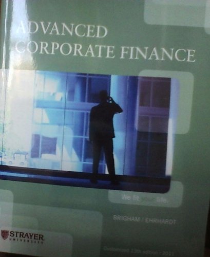 Imagen de archivo de Advanced Corporate Finance a la venta por Wonder Book