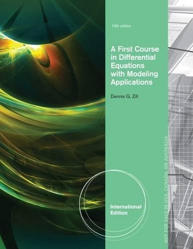 9781133492450: First Course in Differential Equations with Modeling Applications