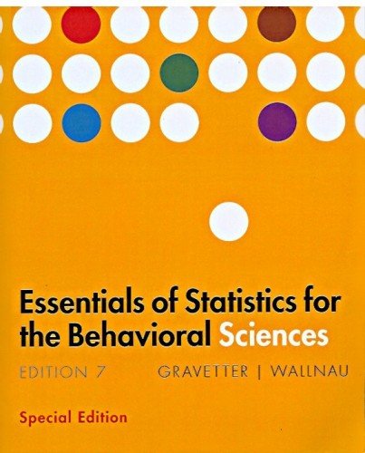 Beispielbild fr Essentials of Statistics for the Behavioral Sciences (Special Edition) zum Verkauf von ThriftBooks-Atlanta
