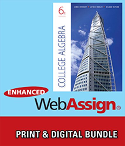 Beispielbild fr Bundle: College Algebra, 6th + WebAssign Printed Access Card for Stewart/Redlin/Watson's College Algebra, 6th Edition, Single-Term zum Verkauf von Books From California