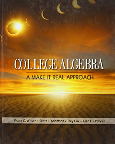 Imagen de archivo de Bundle: College Algebra: Make it Real + WebAssign Printed Access Card for Wilson/Adamson/Cox/O'Bryan's College Algebra: A Make it Real Approach, 1st Edition, Single-Term a la venta por ThriftBooks-Atlanta