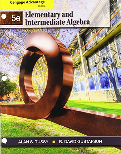 Stock image for Bundle: Cengage Advantage Books: Elementary and Intermediate Algebra, 5th + WebAssign Printed Access Card for Tussy/Gustafson's Elementary and Intermediate Algebra, 5th Edition, Single-Term for sale by GoldBooks