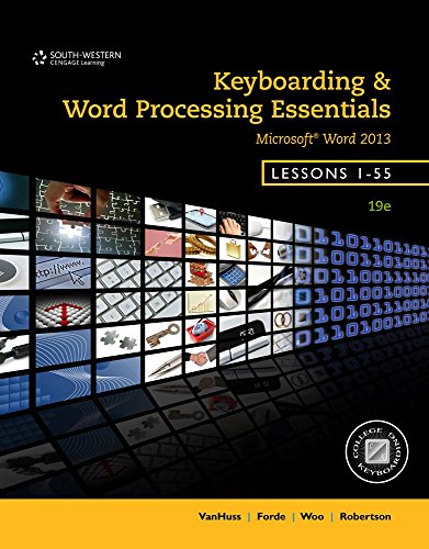 Beispielbild fr Keyboarding and Word Processing Essentials, Lessons 1-55 zum Verkauf von Ergodebooks