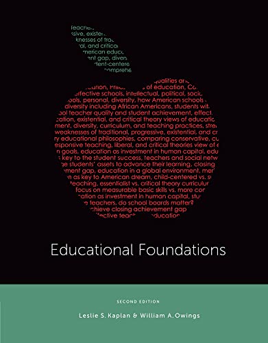 Imagen de archivo de Educational Foundations a la venta por GoldenDragon