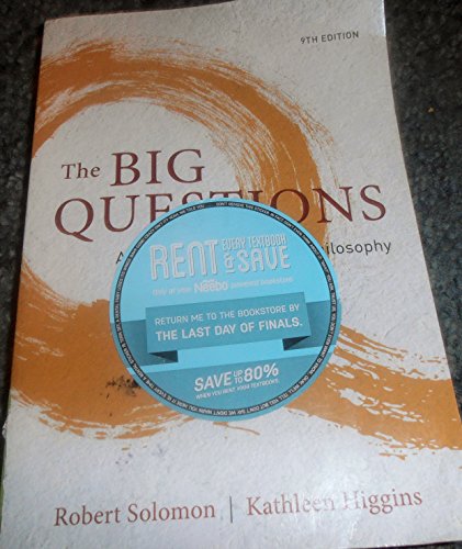 Beispielbild fr The Big Questions: A Short Introduction to Philosophy zum Verkauf von BooksRun