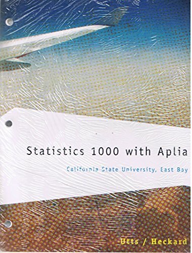Stock image for Statistics 1000 with Aplia - by Utts / Heckard (California State University, East Bay) (Includes "Course Master" Learning Solutions for Mind on Statistics, 4th Edition) for sale by HPB-Red