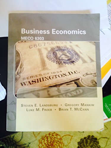 Beispielbild fr Business Economics MECO 6303 zum Verkauf von HPB-Red