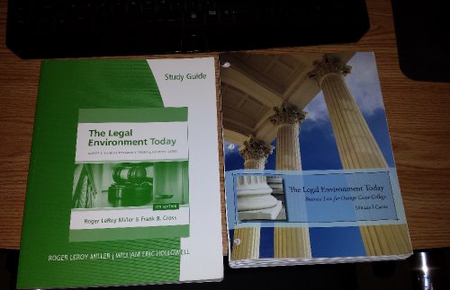The Legal Environment Today Business Law for Orange Coast College (7th edition Mille/ Cross) (9781133875178) by Roger LeRoy Miller; Frank B. Cross