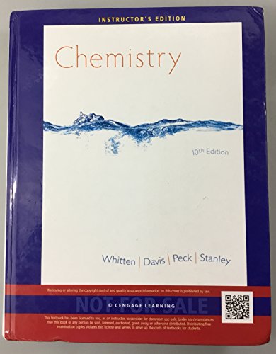 9781133933564: CHEMISTRY 10TH.EDITION HARDCOVER INSTRUCTOR'S EDITION BY WHITTEN