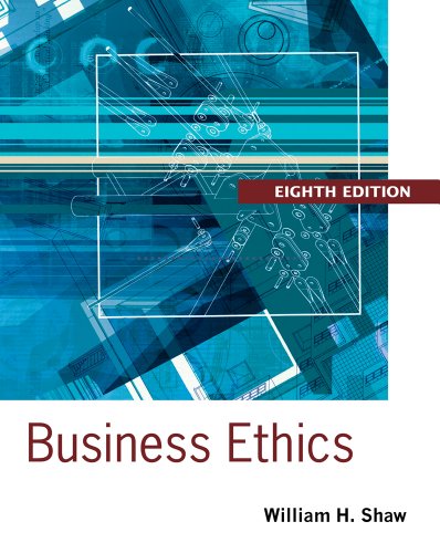Imagen de archivo de Business Ethics: A Textbook with Cases a la venta por Seattle Goodwill
