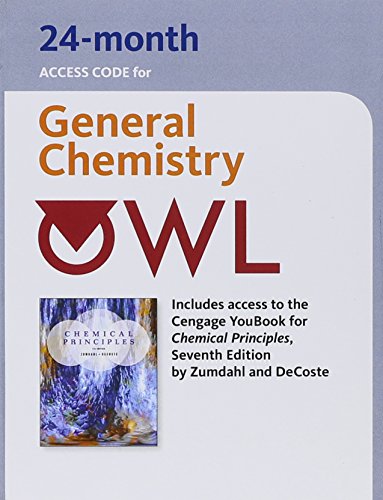 Imagen de archivo de Owl 24-Months Printed Access Card for Zumdahl/Decoste's Chemical Principles a la venta por SecondSale