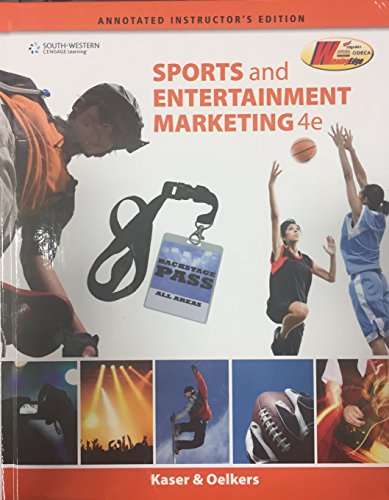 Beispielbild fr Sports and Entertainment Marketing - Annotated Instructor's Edition zum Verkauf von BooksRun